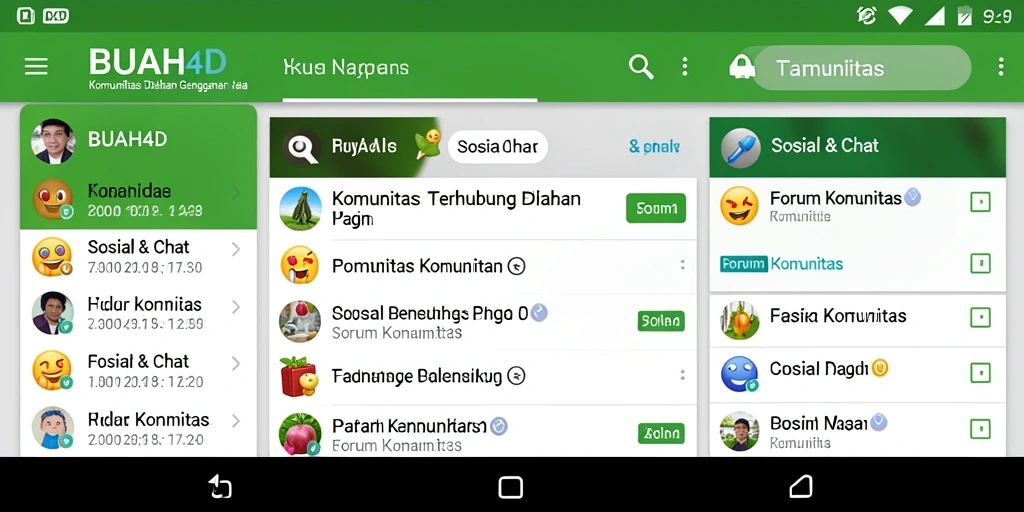 Tampilan antarmuka BUAH4D yang menarik dan fungsional untuk Forum Komunitas.