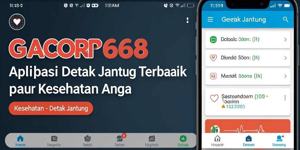 Tampilan antarmuka aplikasi GACOR668 menampilkan fungsi Detak Jantung.