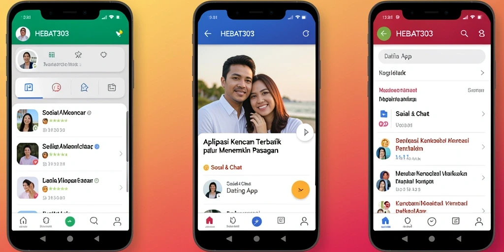 Tampilan intuitif HEBAT303 memudahkan pencarian kencan.