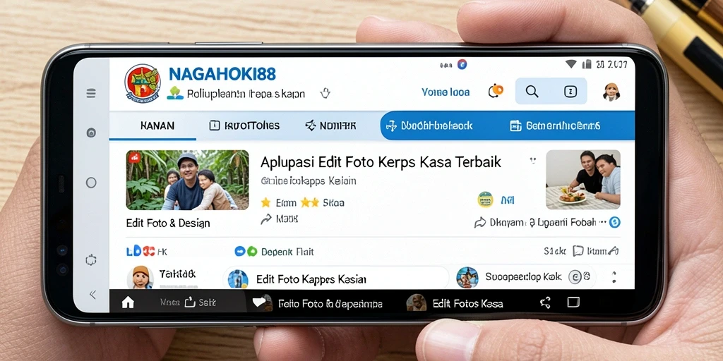 Antarmuka intuitif NAGAHOKI88 untuk edit foto kertas kaca.