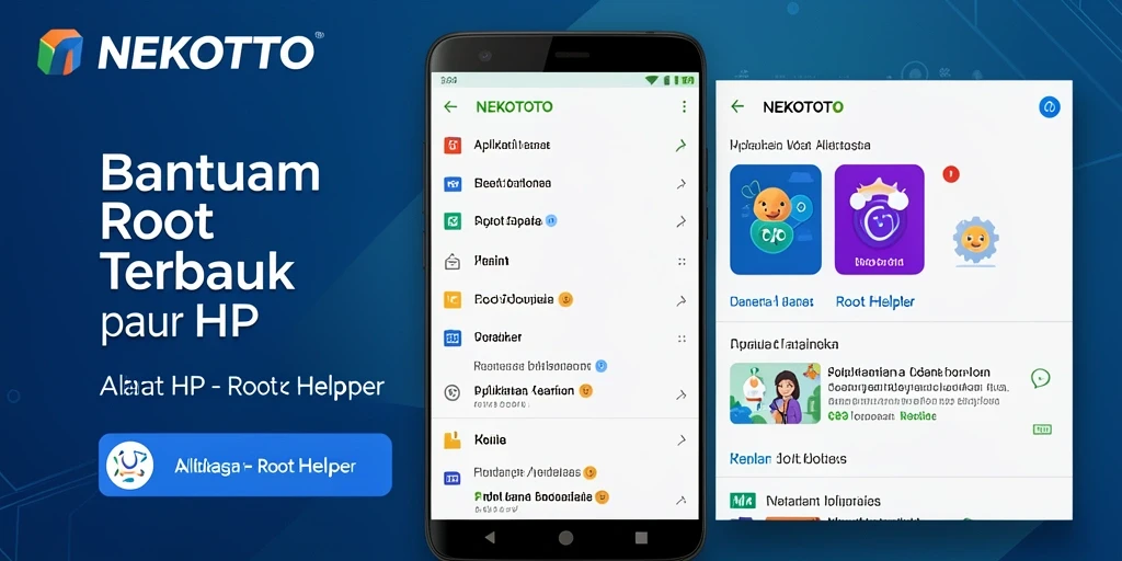 Antarmuka NEKOTOTO yang sederhana dan intuitif untuk Root Helper.