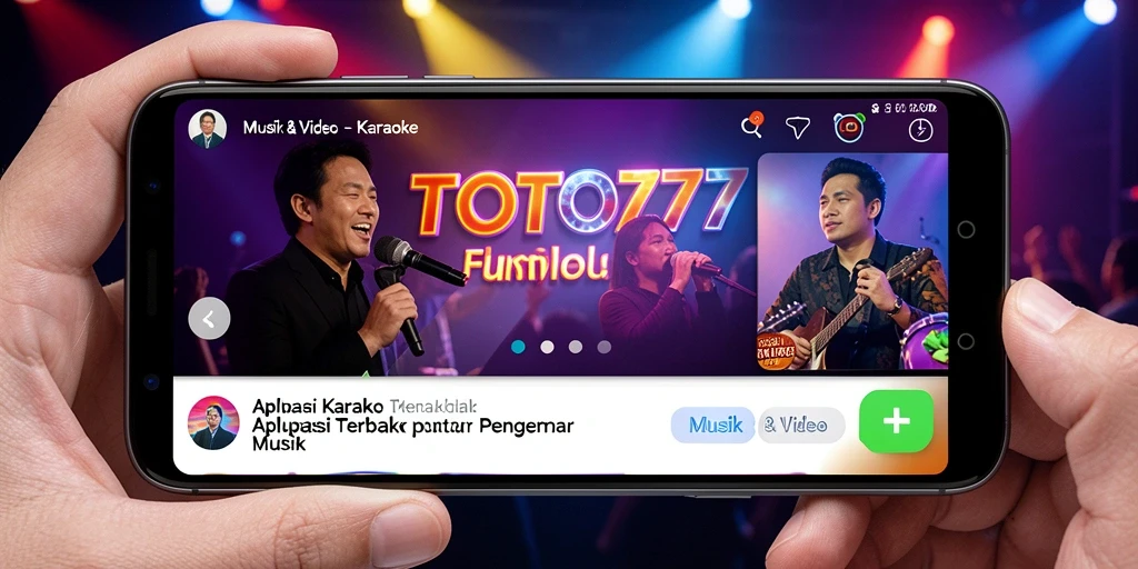 Tampilan antarmuka pengguna TOTO777 yang menarik saat karaoke.