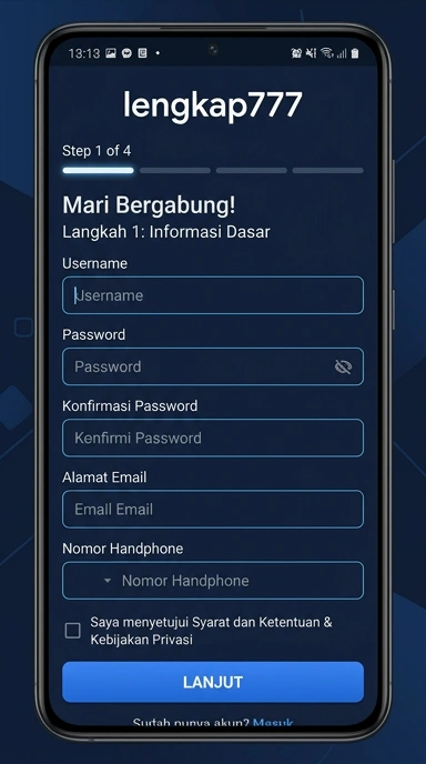 Panduan Registrasi Baru di Lengkap777 untuk Pengguna Android