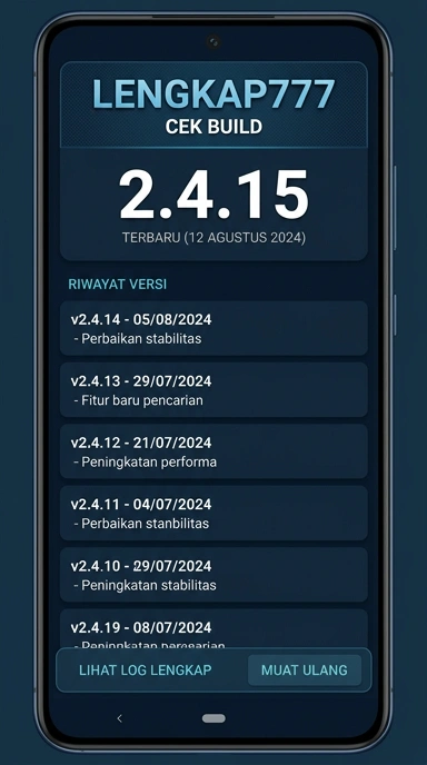 Riwayat Versi Terbaru Lengkap777 untuk Android